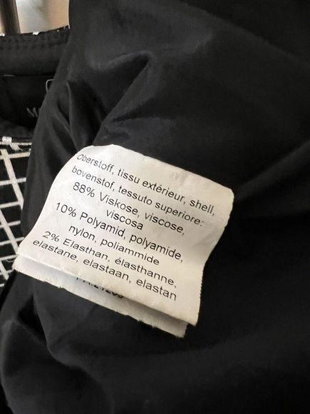 Madeleine Square Print Mini Skirt Monochromatic Black White - UK Size 10 Petite - Picture 4 of 5